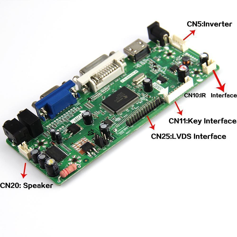 Kit pour LTN156AT01 écran LCD HDMI 1366X768 écran DVI VGA panneau LED 15.6 "carte contrôleur 30pin LVDS M. NT68676 1 lampes