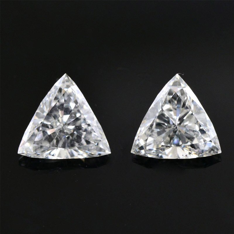 1 pieza 3*3mm triangular corte piedra blanca de moissanita 0,1 Quilate