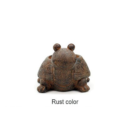 Animal Shaped Cartoon Flower Pot Cute Turtle Vase Pot Home Decoration for Succulent Plants Office Ornament Desktop Animal Vase: Brown