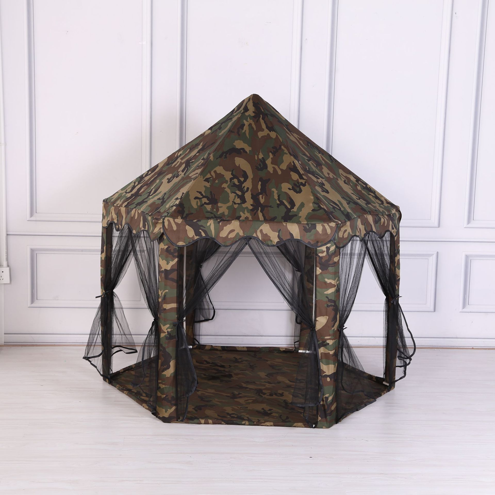 Kinderen Teepee Tenten Kinderen Speelhuis Kasteel Katoen Opvouwbare Tent Luifel Bed Gordijn Baby Crib Netting Meisjes Jongen Kamer Decoratie: blue