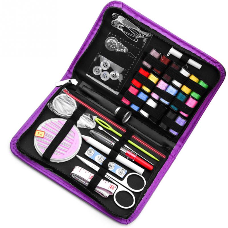 52pcs/set Portable Travel Sewing Box Kitting Needles Tools Thimble Mini Thread Scissor Sewing Kit Quilting Thread Stitching
