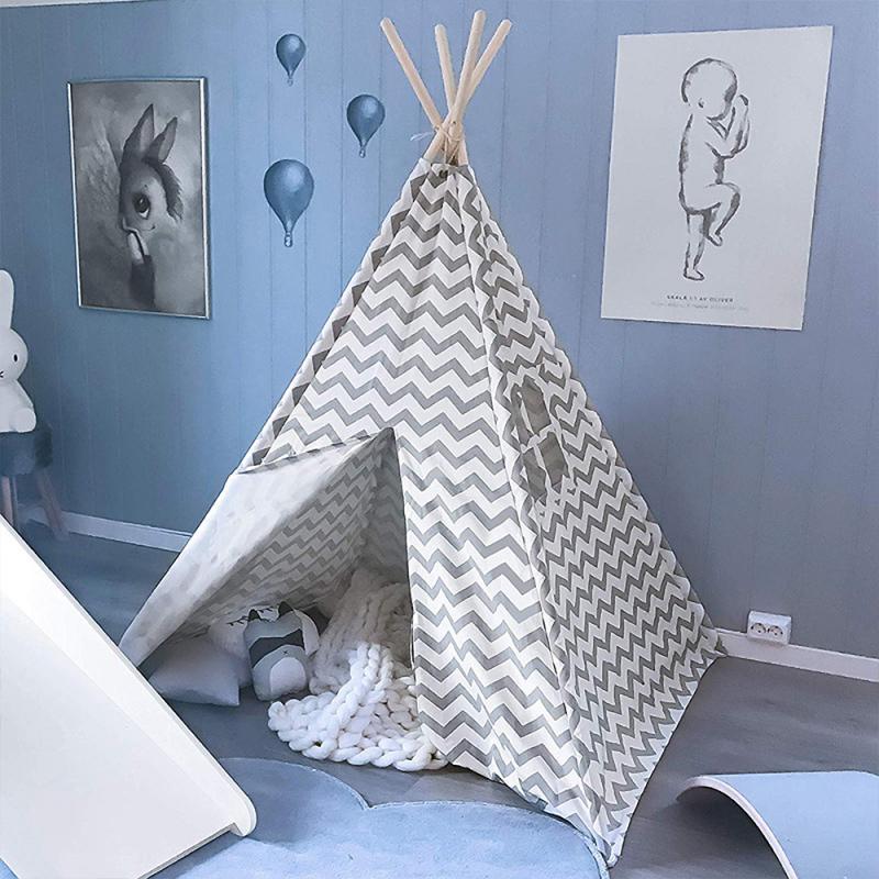 120*120*150cm tende per bambini portatili Tipi Play House tela di cotone tenda da gioco Wigwam bambino piccola Teepee decorazione della stanza HWC