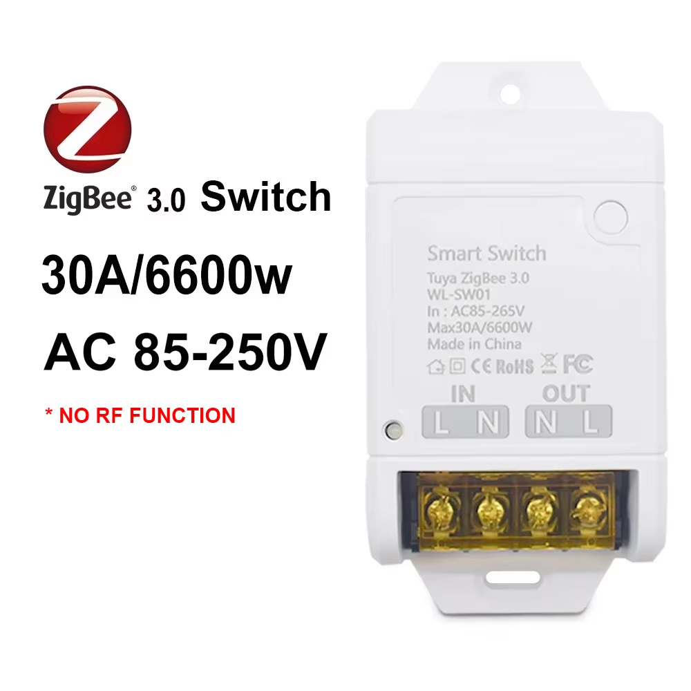Smart Tuya Schakelaar WIFI / ZIGBEE 30A 6600W / 4000W Relaismodule Smart Life Draadloze Afstandsbediening Breaker Werk met Alexa: Bundle3