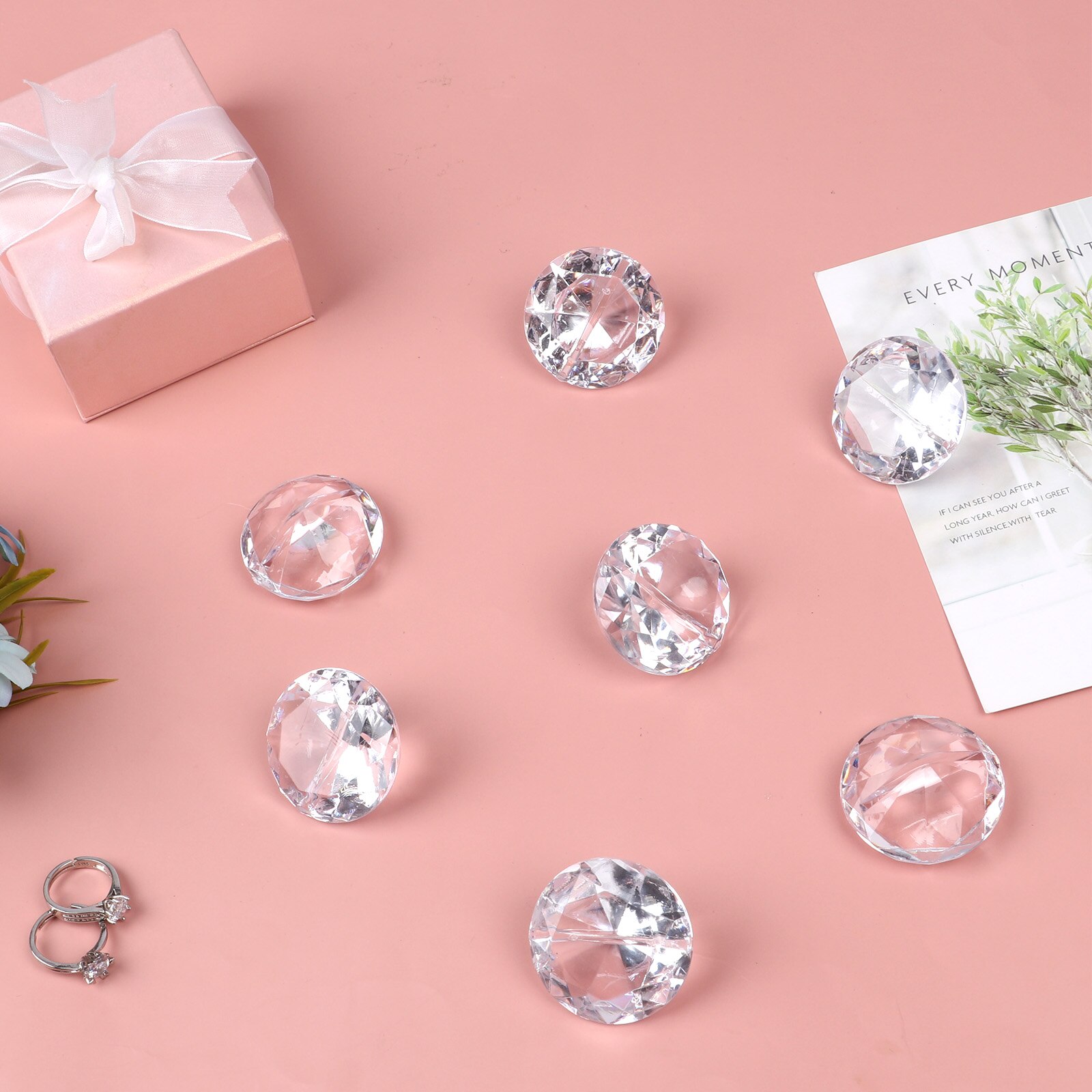 Diamant Plaats Kaarthouders Acryl Tafel Nummer Houders Crystal Wedding Tafel Kaart Staat Voor Party Bruiloft Tabel Decor 24Pcs