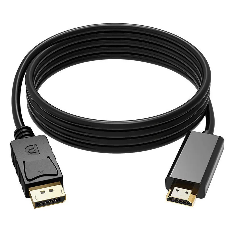 1.8m dp til hdmi-kompatibel kabel 4k hd-adapter skjermkabel dataskjermkabel konverterer stor dp til hdmi-kompatibel