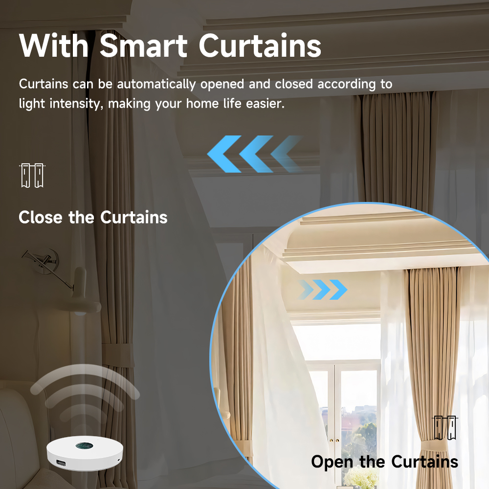 Tuya WiFi Czujnik światła Czujnik jasności Detektor jasności oświetlenia Automatyka domowa z połączaniem urządzeń Smart Life