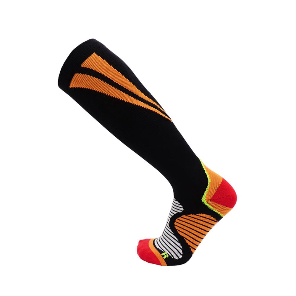 Calcetines de compresión para correr para hombre y mujer, medias deportivas para maratón, ciclismo, baloncesto, fútbol, deportes al aire libre: Black