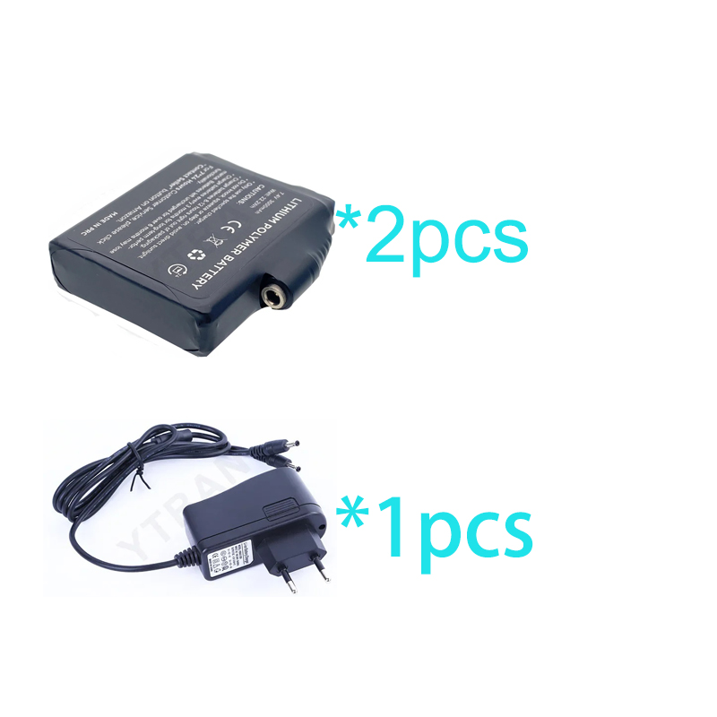 Gloves Battery 7.4V 3000mah Polymer Lithium Battery for Heating Vest, Socks, Winter Antifreeze Heating Battery: black