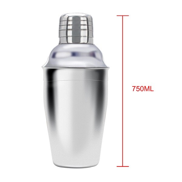 250ML 350ML 550ML 750ML Stainless Steel Cocktail Shaker Boston Shaker Cocktail Mixer Wine Martini Drinking Party Bar Tools: 750ML