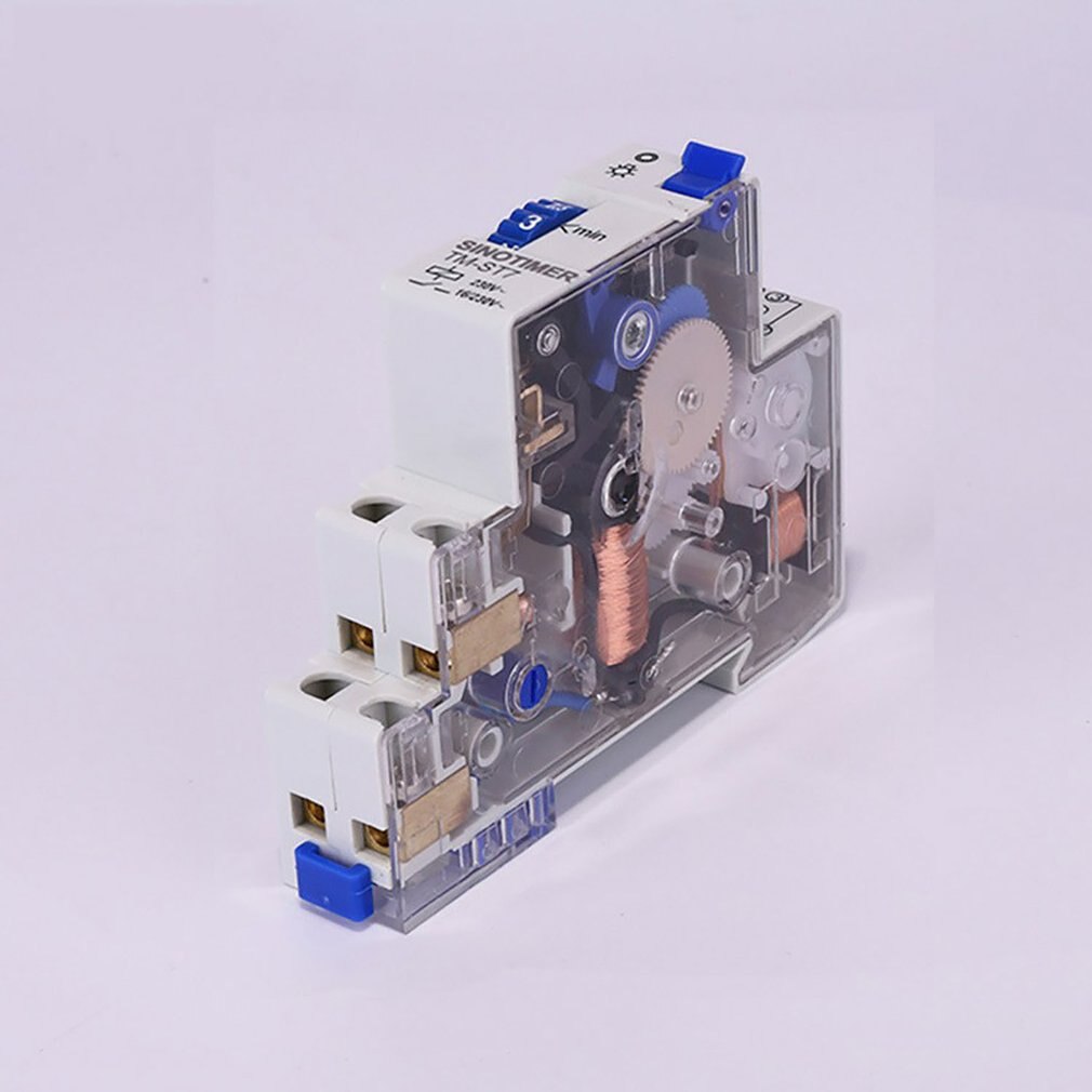 230V AC 7 Minutes Mechanical Timer 18mm Single Module Din Rail Staircase Timer Time Switch Timer Clock