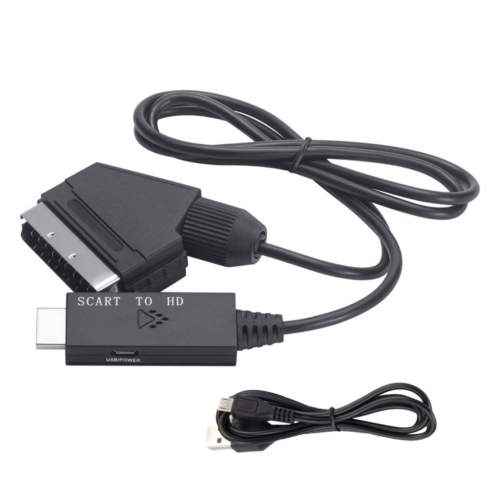 1080P SCART til HDMI Konverter - SCART Input til HDMI Output Han til Han SCART til HDMI Adapter Kabel Plug Play: Default Title