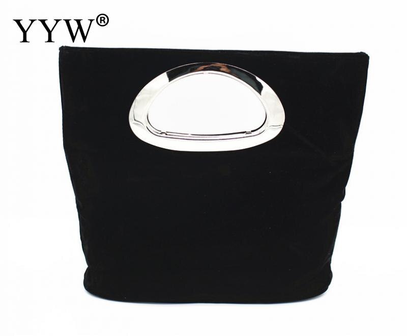 Brand Female Clutches Bag Purple Flannelette Women Handbags Blue Bucket Bag Black Hasp Crossbody Bags Casual Women Bag: black