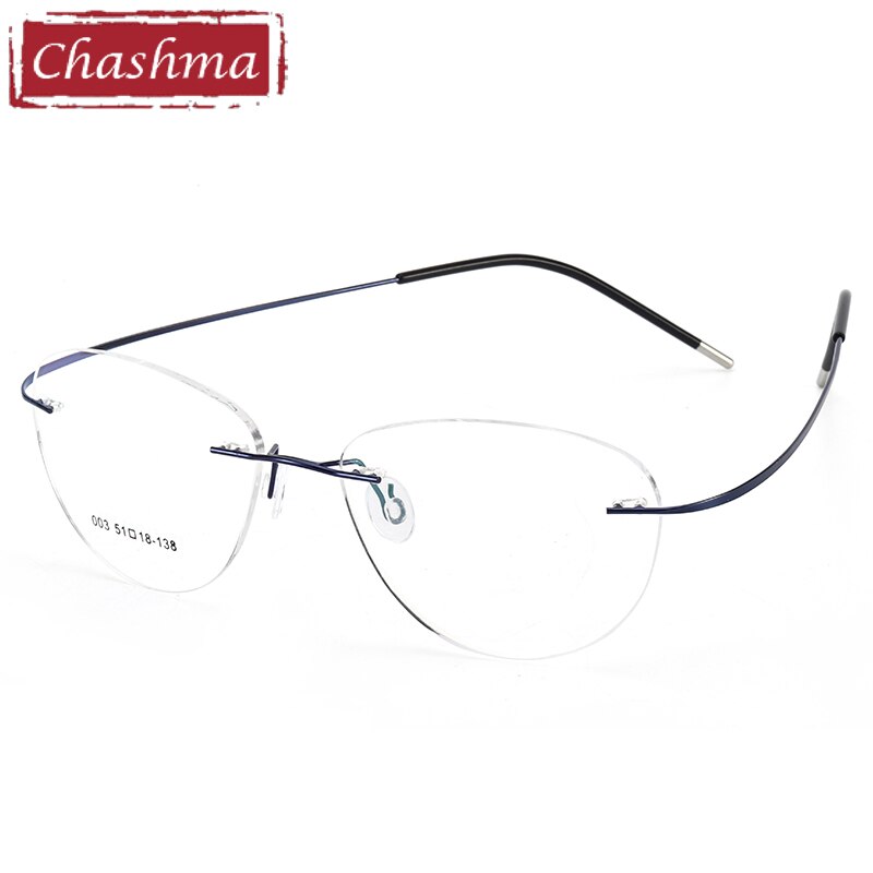 Lunettes en titane ultraléger lunettes optiques, monture pour hommes et femmes, verres transparents: Blue