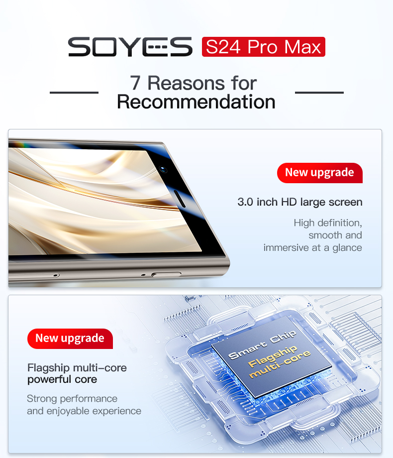 El teléfono inteligente 4G más pequeño del mundo, SOYES S24 Pro Max de 3 pulgadas, hace un debut impresionante. Desbloqueo facial+Selección multicolor 2400mAh