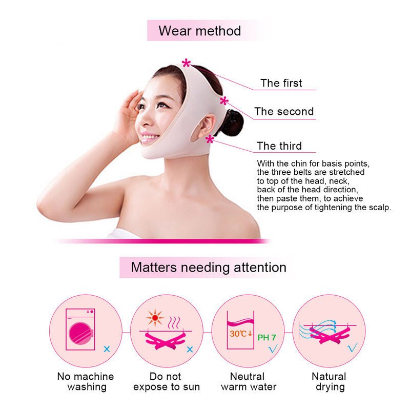 Delicate Facial Thin Face Mask Slimming Bandage Skin Care Belt Shape And Lift Reduce Double Chin Face Mask Face facial lift tool