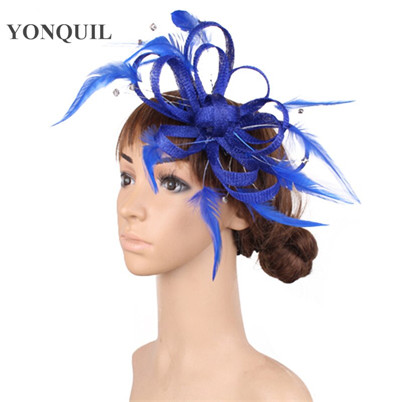 Coiffe pour femme, fascinateur, décoration en plumes, accessoires pour cheveux, coiffure de mariage, bandeau pour occasion, syf 105