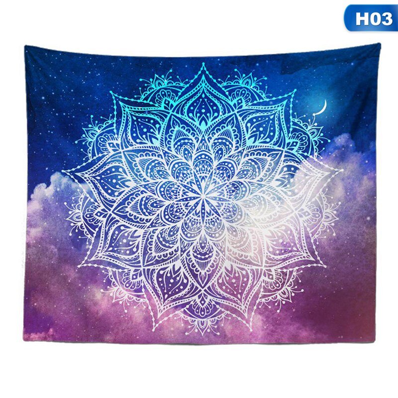 Indisk mandala gobeläng vägghängande strandfilt hippie gobeläng hem dekorativ bohemiska dekorativa väggmattor: H03