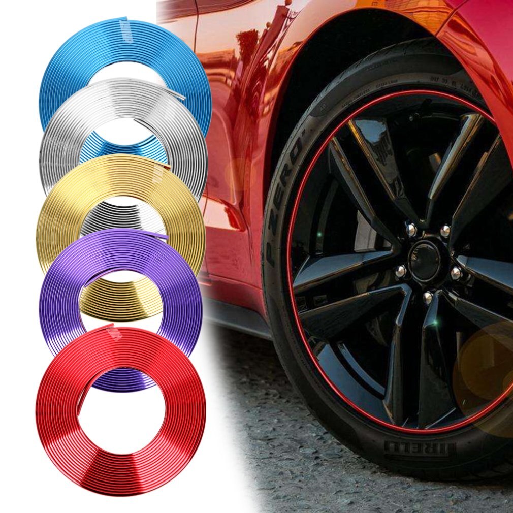 5 Meter Auto Velg Decoratieve Strip Verminderen Schrapen Beschermende Guard Tape