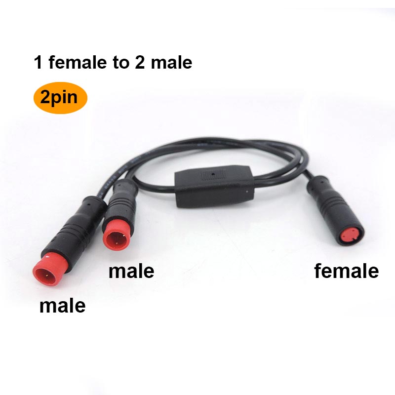 Répartiteur en Y m8 étanche à 2 broches, 1 mâle femelle à femelle mâle, connecteur de répartiteur de câble Julet 9mm, capteur de Signal, moteur de vélo électrique: Gris foncé