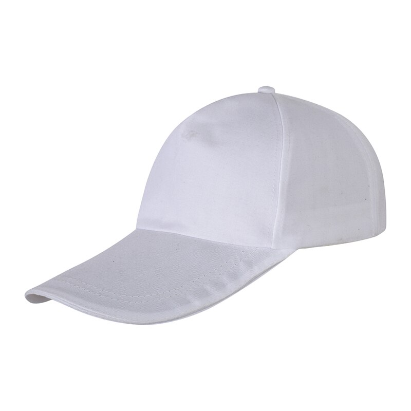 Baseball Cap Voor Mannen En Vrouwen Polyester Hoed Eenvoudige Stijl Effen Kleur Atmosferische Zonneklep Hoed Unisex Adult Baseball cap: White