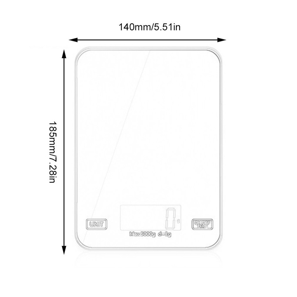 5kg waga kuchenna gospodarstwa domowego mini elektroniczna waga spożywcza waga dietetyczna narzędzie pomiarowe cienki ekran LCD cyfrowa waga elektroniczna