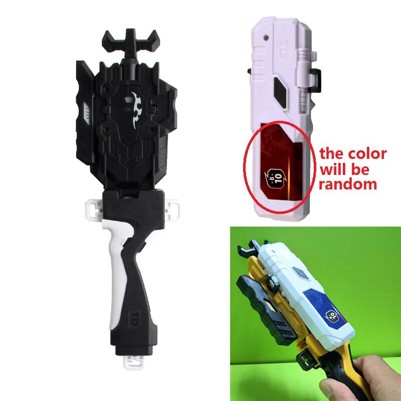 Beyblades Burst Launcher Two-way Antenna with LED Light Beyblogger Gyroscope Parts Toys for Children: Black-Set-B10