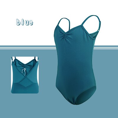 Leotardo de Ballet para niñas, camisola con tirantes finos, leotardo de baile de Color caramelo, trajes de Ballet con espalda baja, mono de baile gimnástico para niños: 6XL / Castaño