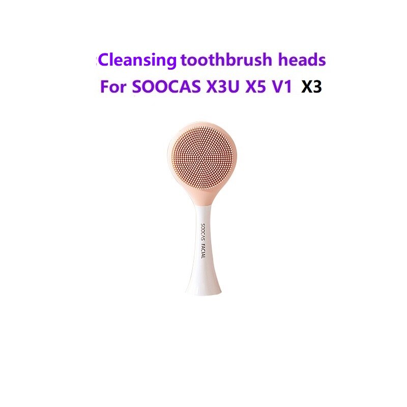 Soocas X3U X5 X3 V1 Tandenborstel Hoofd Originele X3U Tandenborstel Vervanging Hoofd Sonische Opzetborstels: pink cleansing head