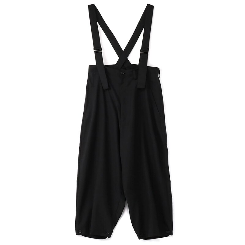 Originale bukser med brede ben og bukseseler ultra-løse bukser i japansk stil for menn store yards herrebukser: Xxl
