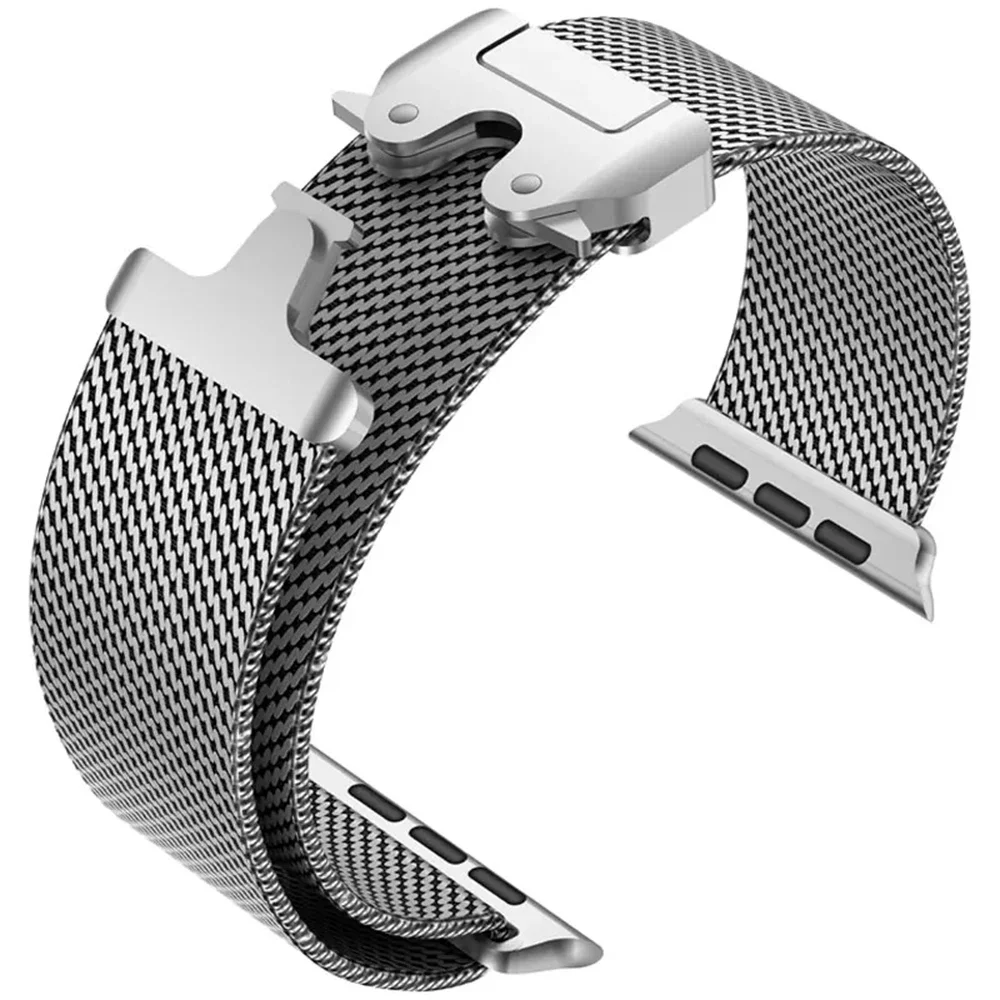 Milanese Loop Strap For Apple Watch Band Ultra 2 49mm 46mm 45mm 44mm 42mm Stainless Steel Metal for iWatch Series 10 9 8 7 6 5 4: Coal Black / 14mm