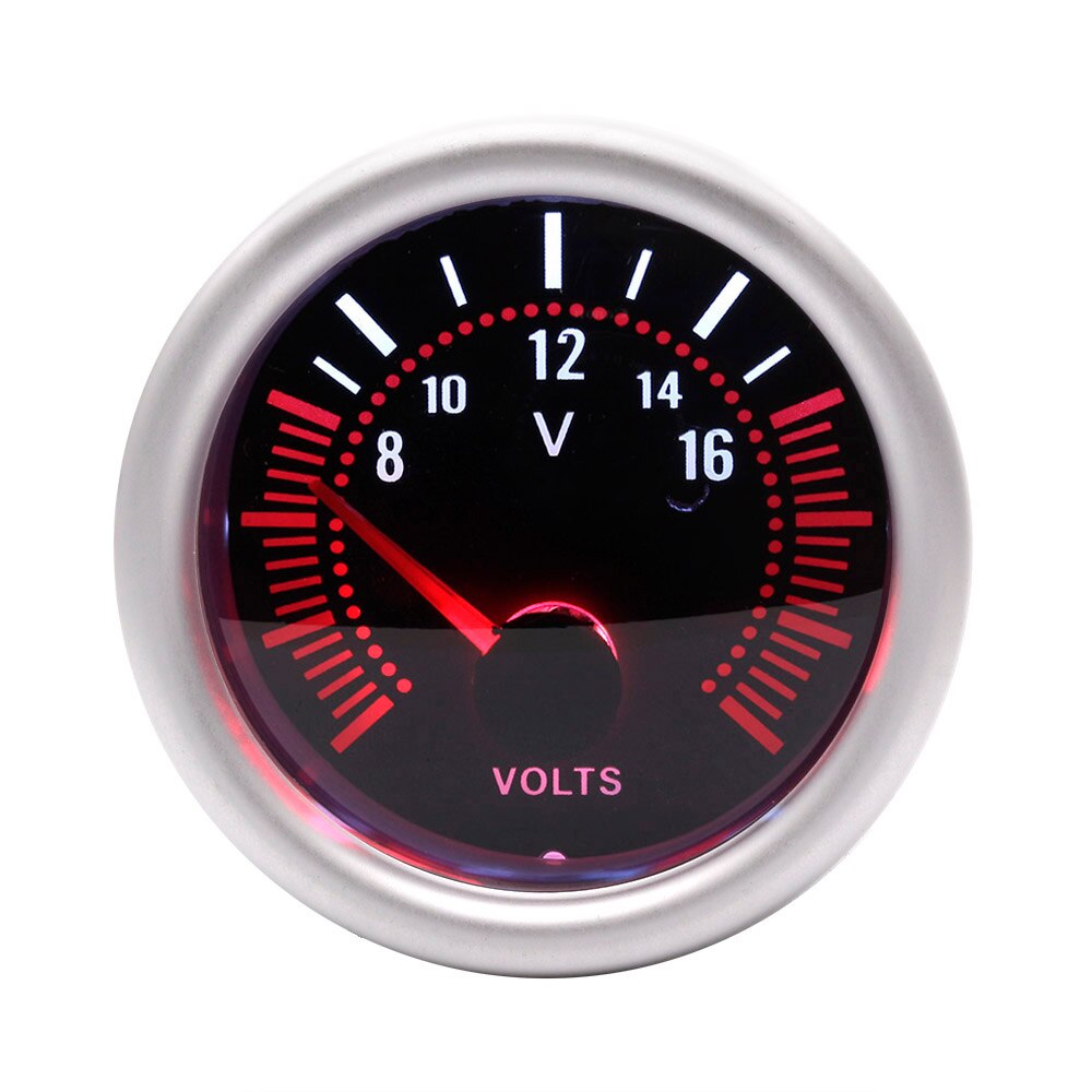 Yomi 2 "52Mm Smoke Lens Turbodrukmeter Bar Psi Vacuüm Water Temp Olie Temp Olie Druk Voltmeter Brandstof niveau Toerenteller Rpm Gauge: Voltmeter