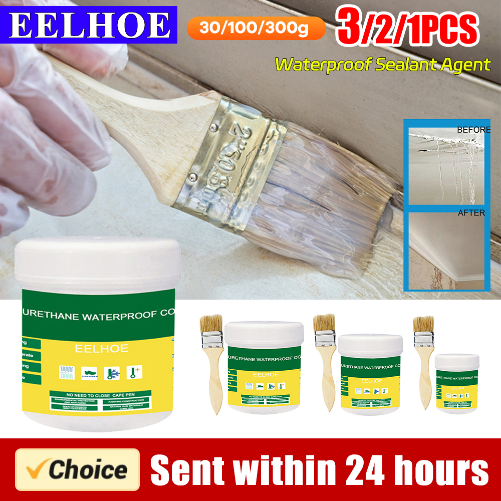 1/2/3 Stuks 30-300G Waterdichte Coating Kit Transparante Onzichtbare Pasta Lijm Met Borstel lijm Reparatie Thuis Dak Badkamer