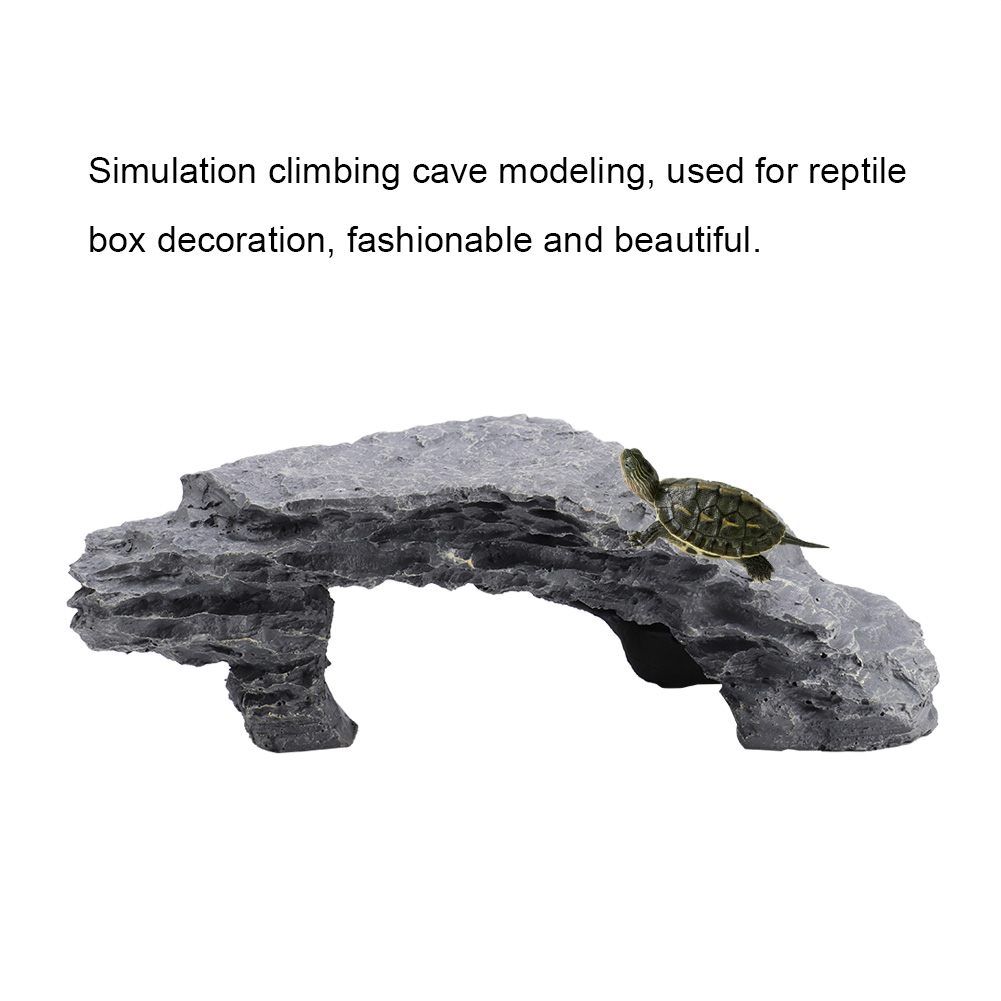 Holen Grot Aquarium Schildpad Reptiel Koesteren Hide Habitat Versiering Ornament Simulatie Klimmen Grot Schildpad Platform Decor