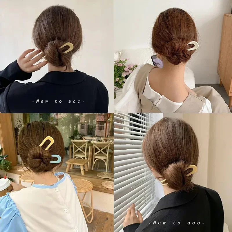 Accesorios para el cabello para mujeres y niñas, pinzas para el cabello, horquillas minimalistas en forma de U, accesorios para el cabello, horquilla