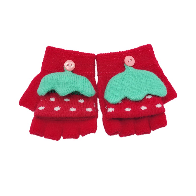 Children Mitten Gloves 6M~3T Baby Boys Girls Umbrella Print Gloves Kids Winter Gloves Warm Mittens With Cover