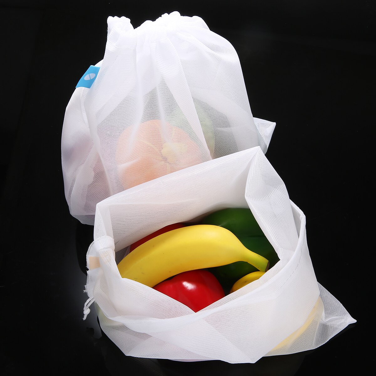 5pcs Reusable Mesh Product Bags Eco Friendly Grocery Vegetable Fruit Kitchen Storage Bags Mayitr