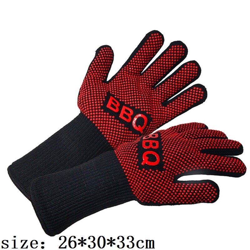 Guantes para cocinar a la parrilla, Guantes para horno, 55 letras DIY para barbacoa, carne impresa, cocina, silicona resistente al calor, aislamiento, accesorios para barbacoa: B-gloves