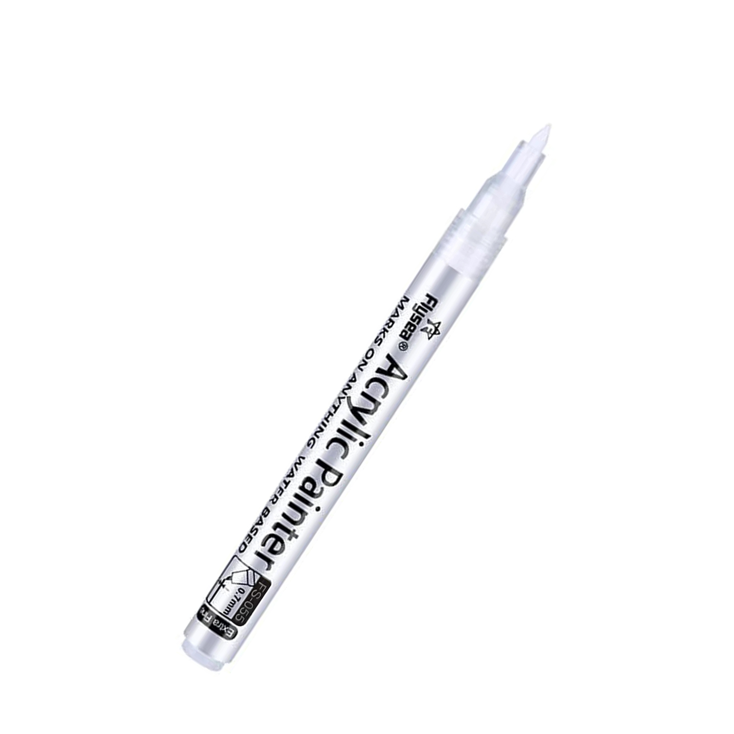 Black/White/Gold/Silver Extra Fine Point Acrylic Marker Pens for Ceramic Wood Metal Paper Drawing Opaque Ink: Yellow