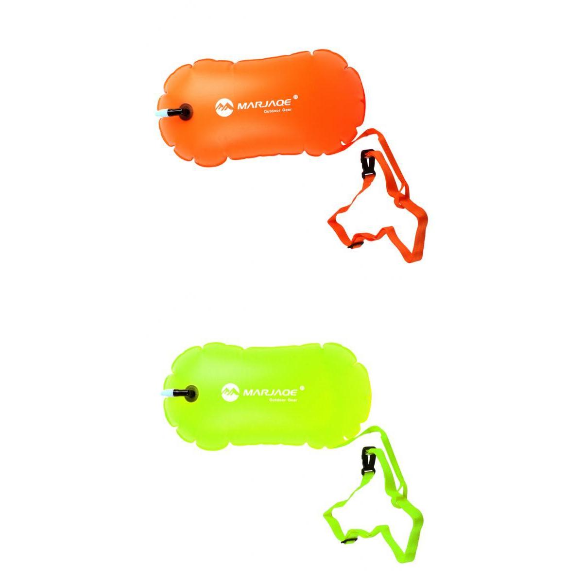 2Pcs Swim Bubble Swim Device Upset Inflated Buoy Safety Float for Wild Swimming Kayaking Surfing Paddling and Water Sports