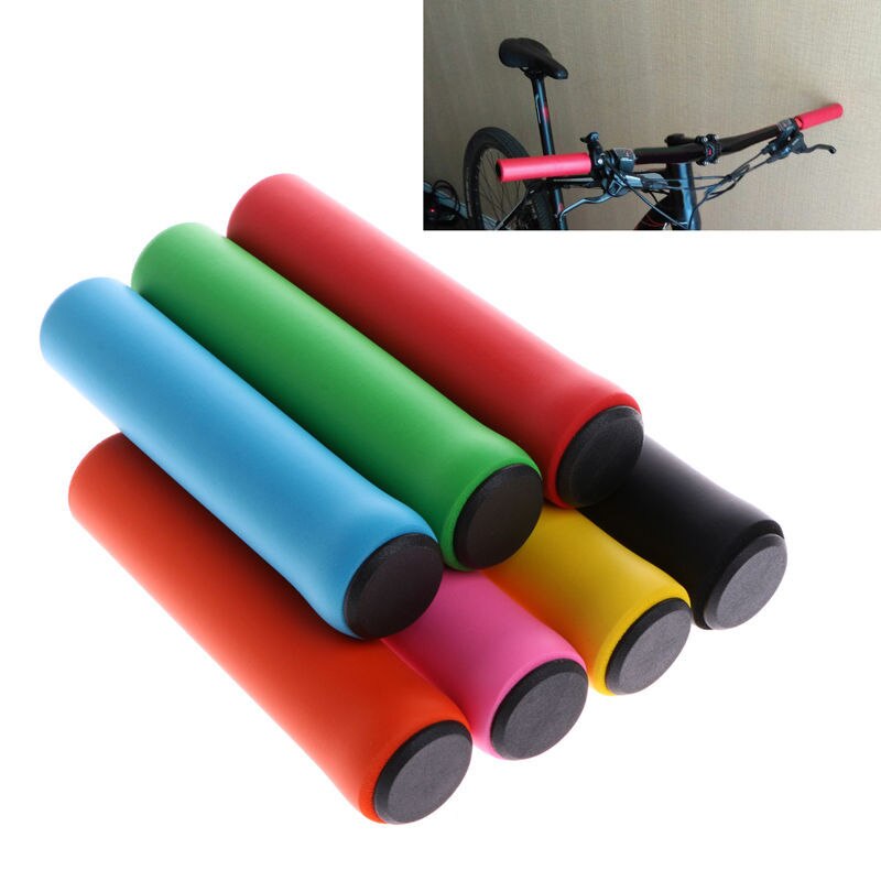 1Pair Silicone Cycling Bicycle Grips Outdoor MTB Mountain Bike Handlebar Grips Cover Anti-slip Strong Support Grips Bike Part