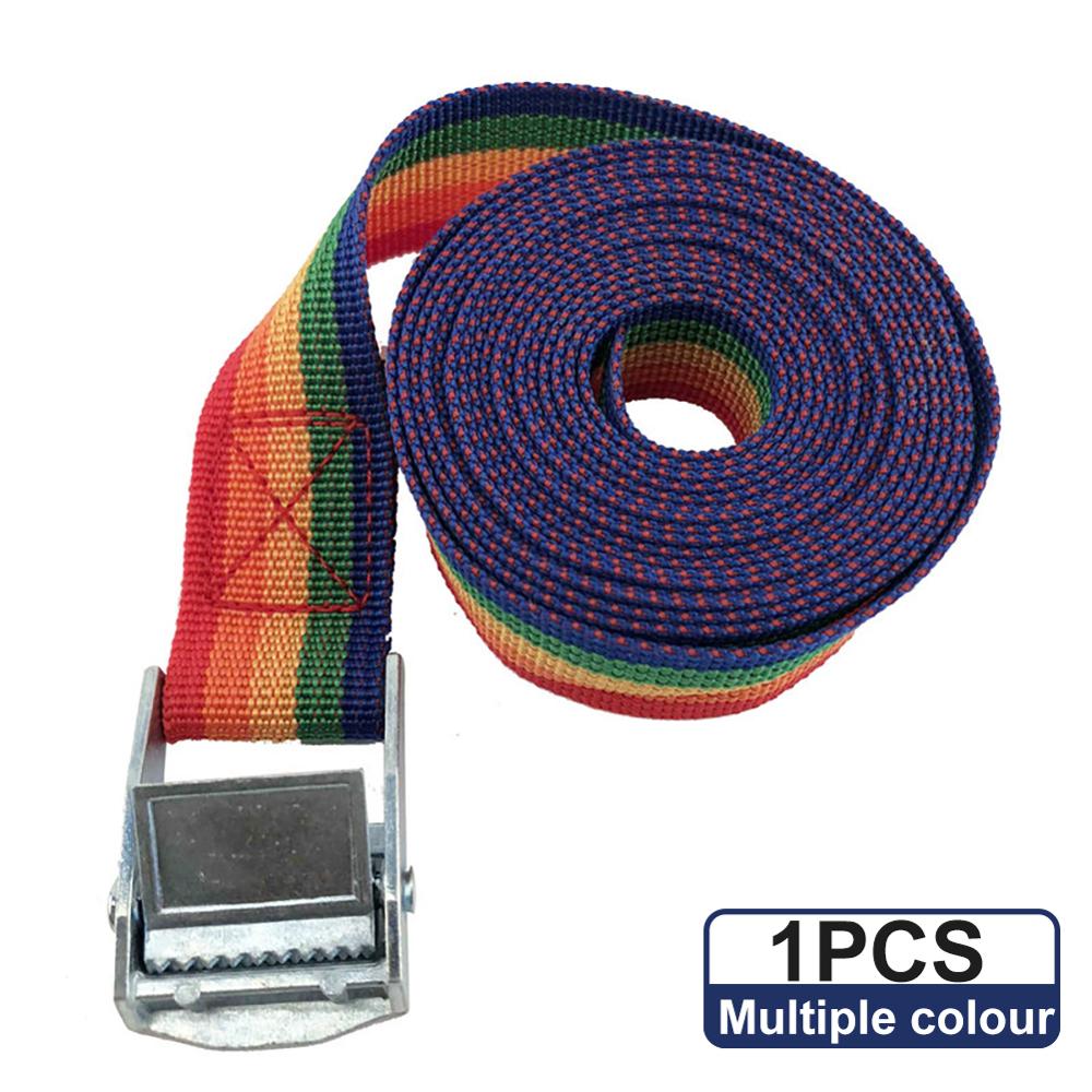 6 Meters Auto Luggage Trailer Fixed Strap Rope Quick Release Cam Buckle Tie Down for Motorcycle Bike Cargo Straps Tension Rope: Rainbown  Color