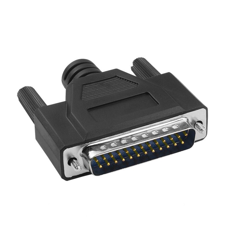 DB25 Male/Female Connector D-SUB Adapter 25pin Glued Housing Print Line Connectors: Male Blue