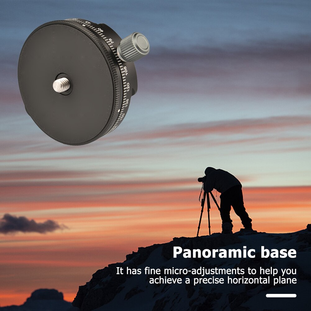 Rotating Ballhead Panoramic Tripod Head Camera Stabilizer Leveling Adapter Lp-60 Arca-Type Circular Translation Base Plate