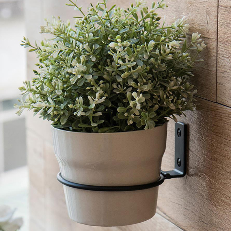 Vægmonteret planteholder ring urtepotte stativ plante metal krog til indendørs &amp; udendørs dekorative