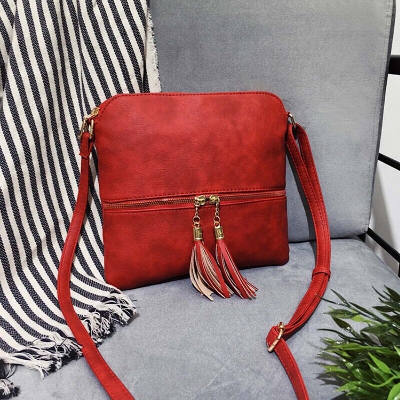 Dames messenger bags mini tas kwastjes schelpvorm tas dames schoudertassen handtas: Rd