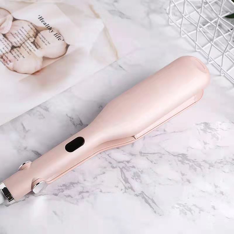 Plancha rizadora de cerámica para el cuidado del cabello, rollo de huevo, férula eléctrica de calentamiento rápido, herramienta de peinado para salón: Rosa / AU