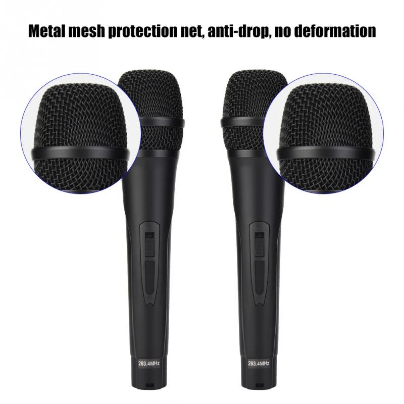 Handheld Mini Home KTV Wireless WIFI Karaoke Machine with Two Microphone Metal Mesh Protection Net