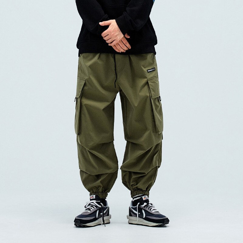 Vêtements pour hommes, Streetwear, vert de l'armée, Harajuku, , jogging Hip Hop, pantalons décontractés pantalon Harem, pantalon Cargo coréen: M / Army green