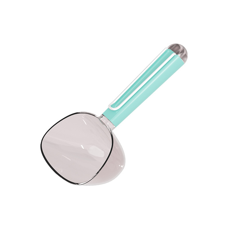 Pet feeding shovel Cat feeding spoon Large capacity thickened cat and dog spoon Plastic shovel Pet feeder: green