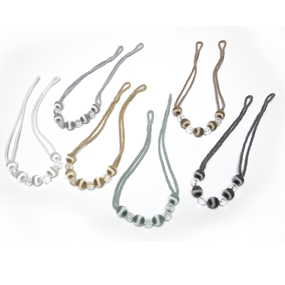 2 Stuks Gordijn Tie Backs Touw Gordijn Tiebacks Met Elegante Kristallen Kralen Gordijn Decor Accessoires Clips Gordijn Houder Voor Laken